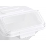 Baker's Lane 2.6 Gallon / 40 Cup Shelf Ingredient Bin with Flip Lid, Label Sheet, and Scoop