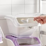 Baker's Lane 2.6 Gallon / 40 Cup Shelf Ingredient Bin with Flip Lid, Label Sheet, and Scoop