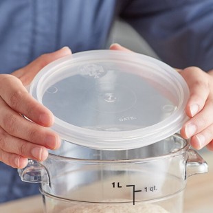 Vigor 1 Qt. Translucent Round Polypropylene Food Storage Container Lid Vigor 1 Qt. Translucent Round Polypropylene Food Storage Container Lid
