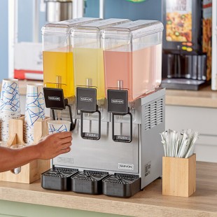 Narvon RBD2G3S Triple 2 Gallon Bowl Refrigerated Beverage Dispenser - 110V