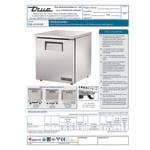 True TUC-27-LP-HC LH 27 5/8 True TUC-27-LP-HC LH 27 5/8