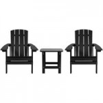 Flash Furniture Charlestown Black Faux Wood Folding Adirondack Chair Flash Furniture Charlestown Black Faux Wood Folding Adirondack Chair