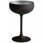 Stolzle Glisten from Global Tableware Collective 8 oz. Matte Black/Gold Coupe Glass - 6/Case