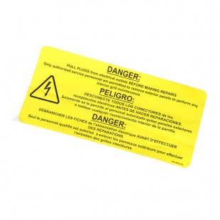 Garland / US Range 4522374 Label, Pull Plugs Garland / US Range 4522374 Label, Pull Plugs