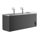 Avantco UDD-4-CT Black Kegerator / Beer Dispenser with (2) Double Tap Tower and Club Top - (3) 1/2 Keg Capacity