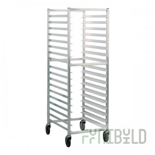 New Age Industrial Standard Series 18-Pan End-Load Full-Size Mobile Aluminum Refrigerator / Proofer Rack 95864