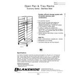 Lakeside 136 20 Pan End Load Stainless Steel Bun / Sheet Pan Rack - Assembled