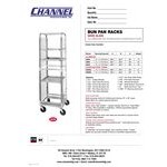 Channel 560N 36 Pan End Load Aluminum Bun / Sheet Pan Rack with Wire Slides - Assembled
