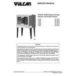 Vulcan VC66ED-208/3 Double Deck Full Size Electric Deep Depth Convection Oven with Solid State Controls - 208V, Field Convertible, 25 kW