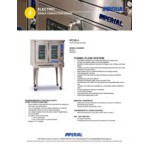 Imperial Range PCVE-1 Single-Deck Two-Door Electric Convection Oven with Two-Speed Motor - 208V, 3 Phase Imperial Range PCVE-1 Single-Deck Two-Door Electric Convection Oven with Two-Speed Motor - 208V, 3 Phase