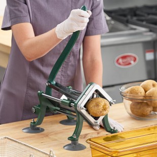Choice Food Prep 6 Wedge French Fry Cutter with Suction Feet