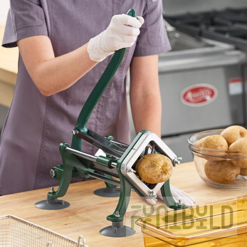 Choice Food Prep 6 Wedge French Fry Cutter with Suction Feet
