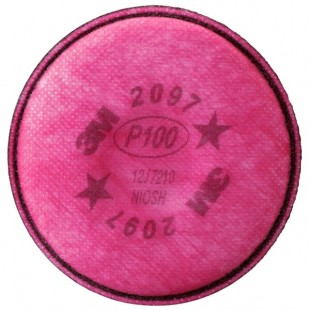 3M 2097 Magenta P100 Particulate Filter with Nuisance Level Organic Vapor Relief - 2/Pack 3M 2097 Magenta P100 Particulate Filter with Nuisance Level Organic Vapor Relief - 2/Pack