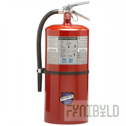Buckeye 30 lb. Purple K Dry Chemical Fire Extinguisher with Brass Valve and Wall Mount - Rechargeable Untagged - UL Rating 160-B:C