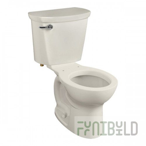 American Standard Cadet PRO 215BA004.222 Linen Vitreous China Floor-Mount Chair Height Round Toilet - 1.6 GPF
