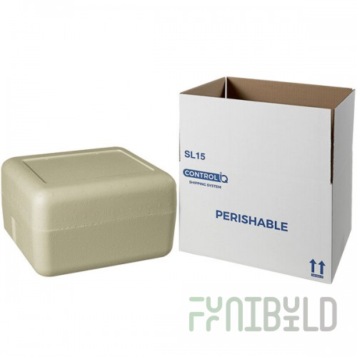 Insulated Shipping Box with Biodegradable Cooler 12 1/4