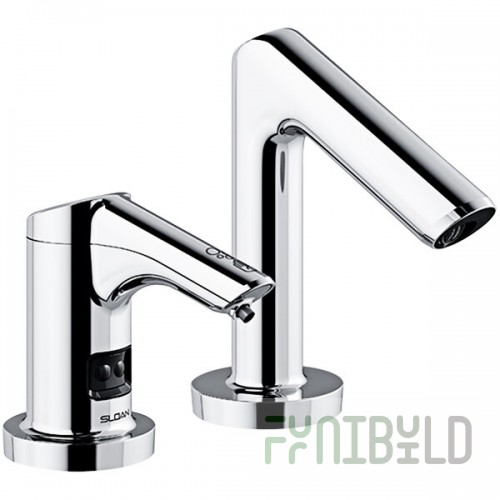 Sloan 3346171 Combination Battery-Powered Deck Mount Sensor Faucet and Foam Soap Dispenser