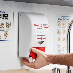 SC Johnson Professional® Sanitize SAN1LDS 1 Liter White and Red Foaming Hand Sanitizer Dispenser SC Johnson Professional® Sanitize SAN1LDS 1 Liter White and Red Foaming Hand Sanitizer Dispenser
