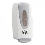 SC Johnson Professional® Sanitize SAN1LDS 1 Liter White and Red Foaming Hand Sanitizer Dispenser