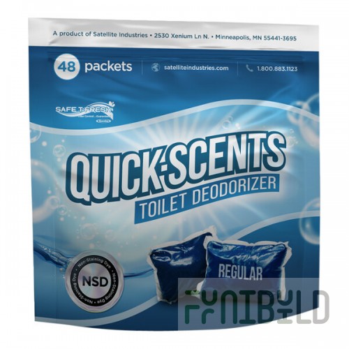 Satellite QuickScents Regular 36659 Coconut Cream Scented Powder Packet Deodorizer for Portable Restrooms - 240/Case