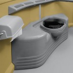 PolyJohn SA1-1006 We'll Care III Tan Wheelchair Accessible Portable Restroom - Assembled PolyJohn SA1-1006 We'll Care III Tan Wheelchair Accessible Portable Restroom - Assembled