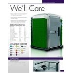 PolyJohn SA1-1006 We'll Care III Tan Wheelchair Accessible Portable Restroom - Assembled PolyJohn SA1-1006 We'll Care III Tan Wheelchair Accessible Portable Restroom - Assembled