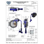 T&S B-7212-02 15' Open Epoxy Coated Steel Hose Reel with Rear Trigger Water Gun