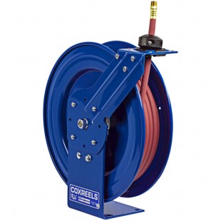 Coxreels P-LP-415 Spring Rewind Performance Air and Water Hose Reel with (1) Low Pressure 1/2