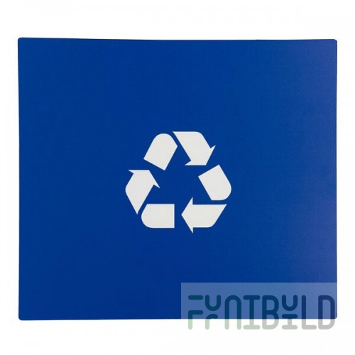 Commercial Zone Avante 787104P Blue Styrene Large Recycling Door Panel for Avante Modular Containers