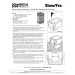 Commercial Zone 720327K StoneTec 42 Gallon Square Forest Green Open Top Decorative Waste Receptacle with Ashtone Panels Commercial Zone 720327K StoneTec 42 Gallon Square Forest Green Open Top Decorative Waste Receptacle with Ashtone Panels