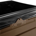 Commercial Zone 73293799 PolyTec 42 Gallon Square Brown Trash Can and Dome Lid Set Commercial Zone 73293799 PolyTec 42 Gallon Square Brown Trash Can and Dome Lid Set