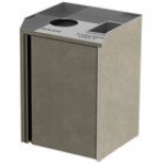 Lakeside 3420BL Rectangular Stainless Steel Liquid / Cup Refuse Station with Top Access and Royal Blue Laminate Finish - 26 1/2