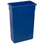 Lakeside 3420BL Rectangular Stainless Steel Liquid / Cup Refuse Station with Top Access and Royal Blue Laminate Finish - 26 1/2