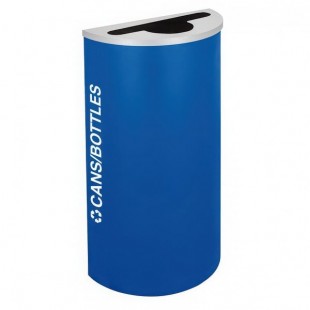 Ex-Cell Kaiser RC-KDHR-C RYX Kaleidoscope Collection Royal Blue Texture 8 Gallon Customizable Half-Round Cans / Bottles Receptacle Ex-Cell Kaiser RC-KDHR-C RYX Kaleidoscope Collection Royal Blue Texture 8 Gallon Customizable Half-Round Cans / Bottles Receptacle