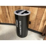 Ex-Cell Kaiser RC-KDHR-C RYX Kaleidoscope Collection Royal Blue Texture 8 Gallon Customizable Half-Round Cans / Bottles Receptacle