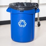 Rubbermaid® FG263273BLUE BRUTE 32 Gallon Blue Round Recycling Can Rubbermaid® FG263273BLUE BRUTE 32 Gallon Blue Round Recycling Can