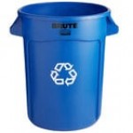 Rubbermaid® FG263273BLUE BRUTE 32 Gallon Blue Round Recycling Can Rubbermaid® FG263273BLUE BRUTE 32 Gallon Blue Round Recycling Can