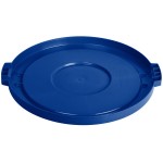 Carlisle 84102114 Bronco 20 Gallon Blue Flat Round Trash Can Lid