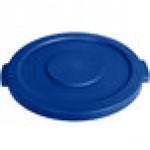 Carlisle 84102114 Bronco 20 Gallon Blue Flat Round Trash Can Lid