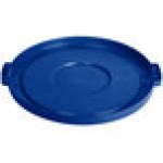 Carlisle 84102114 Bronco 20 Gallon Blue Flat Round Trash Can Lid