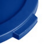 Carlisle 84102114 Bronco 20 Gallon Blue Flat Round Trash Can Lid