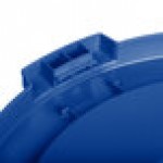 Carlisle 84102114 Bronco 20 Gallon Blue Flat Round Trash Can Lid