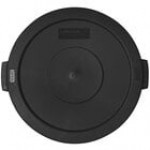 Carlisle 84102114 Bronco 20 Gallon Blue Flat Round Trash Can Lid
