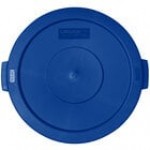 Carlisle 84102114 Bronco 20 Gallon Blue Flat Round Trash Can Lid