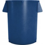 Carlisle 84102114 Bronco 20 Gallon Blue Flat Round Trash Can Lid