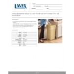 Lavex 25 Gallon Beige Square Trash Can with Drop Shot Lid Lavex 25 Gallon Beige Square Trash Can with Drop Shot Lid