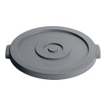 Advantage Supplies 20 Gallon Gray Round Commercial Trash Can Lid