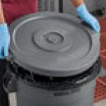 Advantage Supplies 20 Gallon Gray Round Commercial Trash Can Lid