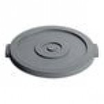 Advantage Supplies 20 Gallon Gray Round Commercial Trash Can Lid