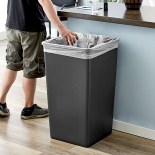 Lavex 50 Gallon Black Square Trash Can Lavex 50 Gallon Black Square Trash Can